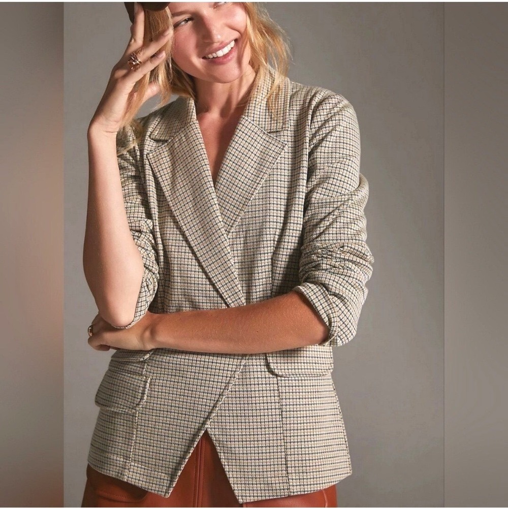 Maeve‎ Anthropologie Collegiate
Knit Houndstooth Soft Blazer Large